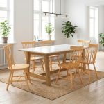 DAINA 6 Seater Dining Set-Natural - Image 2