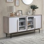 FORZA 160cm 4 Door Sideboard-Oak+White - Image 2