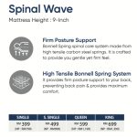 Honey SPINAL WAVE 9 Inch Bonnell Spring Mattress - Image 6