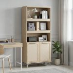 HOSHI 80cm 2 Door Display Cabinet-Oak - Image 5