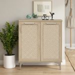 HOSHI 2 Door Shoe Cabinet-Oak