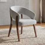 KALUA Wooden Lounge Chair-Grey Fleece