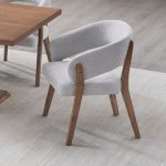 KALUA Wooden Lounge Chair-Grey Fleece - Image 4