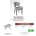 KAZE 6 Seater Sintered Stone Dining Set-Grey - Image 2