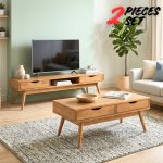 [Package] LAMAR 150cm 2 In 1 Living Set-Natural