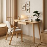 [Package] LARRIE 120CM 2 In 1 Wooden Study Set-Natural - Image 3