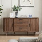 MALMU 150cm Sliding Door Sideboard-Walnut