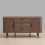 MALMU 150cm Sliding Door Sideboard-Walnut - Image 2