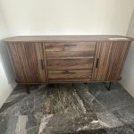 MALMU 150cm Sliding Door Sideboard-Walnut - Image 3