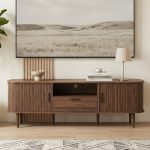MALMU 180cm Sliding Door TV Cabinet-Walnut