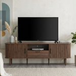 MALMU 180cm Sliding Door TV Cabinet-Walnut