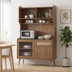 MANOR 120cm Kitchen Cabinet Cabinet-Light Walnut - Image 2