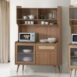 MANOR 120cm Kitchen Cabinet Cabinet-Light Walnut - Image 3