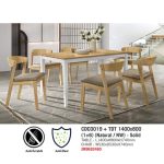 MARCHE Full Solid 6 Seater Dining Set-Natural - Image 3