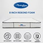 Masterfoam PATRIOT 8 inch Rebond Foam Mattress-4 Sizes