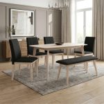 MERLISA Full Solid 6 Seater Dining Set-Black