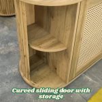 MILOS 180cm Curved TV Cabinet-Wotan Oak - Image 5