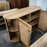 MILOS 180cm Curved TV Cabinet-Wotan Oak - Image 6