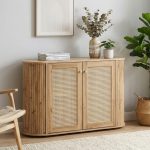 MILOS 120cm Curved Sideboard-Wotan Oak - Image 2