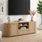 MILOS 180cm Curved TV Cabinet-Wotan Oak - Image 2