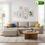MOLISE 3 Seater Pet Friendly Modular L Shaped Sofa-Sand