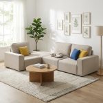 MOLISE 3 Seater Pet Friendly Modular L Shaped Sofa-Sand - Image 2