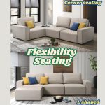 MOLISE 3 Seater Pet Friendly Modular L Shaped Sofa-Sand - Image 4