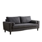 MONZA 3 Seater Sofa-Dark Grey - Image 3