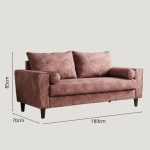 MONZA 3 Seater Sofa-Marble Rose - Image 3