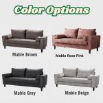 MONZA 3 Seater Sofa-Marble Rose - Image 4