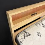 MORI Single Wooden Bed Frame With LED Ambient Light-Natural - Image 7