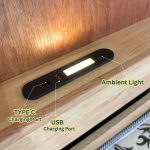 MORI Single Wooden Bed Frame With LED Ambient Light-Natural - Image 9