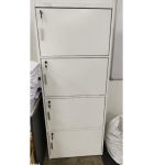 NOBLE 4 Door Storage Cabinet With Key Lock-White - Image 3