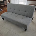 OLIVE 3 Seater 140/170cm Sofa Bed-Grey - Image 3