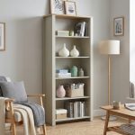 ORION 5 Tier Display Cabinet Book Shelf-Grey - Image 2
