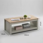 ORION 105cm Coffee Table-Grey - Image 4