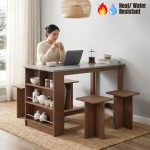 PALLAS 4 Seater Dining Set-Summer Oak