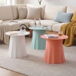 PONZA D50cm Plastic Side Table-6 Colors