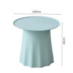 PONZA D50cm Plastic Side Table-6 Colors - Image 3