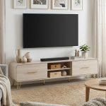 PUGLIA 180cm TV Cabinet-White Wash - Image 3