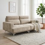 REIMS 3 Seater Pet Friendly Push Back Sofa-Coffee Brown - Image 2