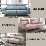 REIMS 3 Seater Pet Friendly Push Back Sofa-Coffee Brown - Image 5