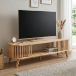 SAMOS 120cm Solid Wood TV Cabinet-Natural - Image 2