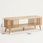 SAMOS 120cm Solid Wood TV Cabinet-Natural - Image 3