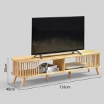 SAMOS 150cm Solid Wood TV Cabinet-Natural - Image 3