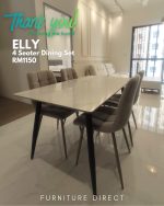 ELLY 4 Seater Sintered Stone Dining Set-Beige - Image 12