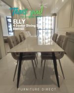 ELLY 4 Seater Sintered Stone Dining Set-Beige - Image 14