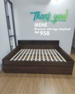 IRENE Single & Super Single Drawer Storage Daybed-Walnut - Image 4