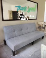 OLIVE 3 Seater 140/170cm Sofa Bed-Grey - Image 7