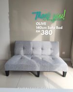 OLIVE 3 Seater 140/170cm Sofa Bed-Grey - Image 10